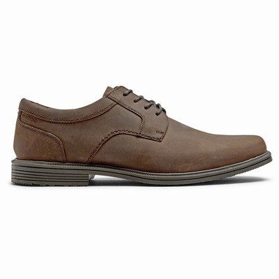 Sapatos Oxfords Rockport Taylor Waterproof Plain Toe Homem Marrom PT-59480